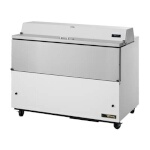 True TMC-58-HC - Mobile Milk Cooler, (16) crate, stainless steel flip-up lid, white vinyl exterior